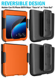 Hard Case Cover and Belt Clip Holster Combo for Motorola RAZR Plus (2023) RAZR+