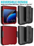 Hard Case Cover and Belt Clip Holster Combo for Motorola RAZR Plus (2023) RAZR+