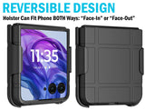 Hard Case & Belt Clip for Motorola RAZR+ 2024/2025 Phone, Moto RAZR Plus '24 '25