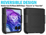 Hard Case & Belt Clip for Motorola RAZR+ 2024/2025 Phone, Moto RAZR Plus '24 '25