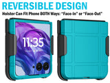 Hard Case & Belt Clip for Motorola RAZR+ 2024/2025 Phone, Moto RAZR Plus '24 '25