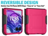 Hard Case & Belt Clip for Motorola RAZR+ 2024/2025 Phone, Moto RAZR Plus '24 '25
