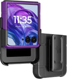 Hard Case & Belt Clip for Motorola RAZR+ 2024/2025 Phone, Moto RAZR Plus '24 '25
