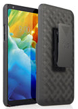 Black Case Kickstand Cover + Belt Clip Holster Holder Combo for LG Stylo 5
