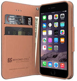 BLACK BROWN INFOLIO WALLET CREDIT CARD ID CASH CASE STAND FOR iPHONE 6 PLUS 5.5"