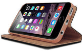 BLACK BROWN INFOLIO WALLET CREDIT CARD ID CASH CASE STAND FOR iPHONE 6 PLUS 5.5"