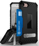 Tri-Shield Rugged Case Metal Kickstand Card Slot and Strap for iPhone 8 iPhone 7