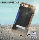 Tri-Shield Rugged Case Metal Kickstand Card Slot and Strap for iPhone 8 iPhone 7