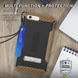 Tri-Shield Rugged Case Metal Kickstand Card Slot and Strap for iPhone 8 iPhone 7