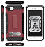 Tri-Shield Rugged Case Metal Kickstand Card Slot and Strap for iPhone 8 iPhone 7