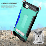 Tri-Shield Rugged Case Metal Kickstand Card Slot and Strap for iPhone 8 iPhone 7