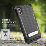TRI-SHIELD RUGGED CASE STAND CARD SLOT + BELT CLIP HOLSTER FOR APPLE iPHONE X 10