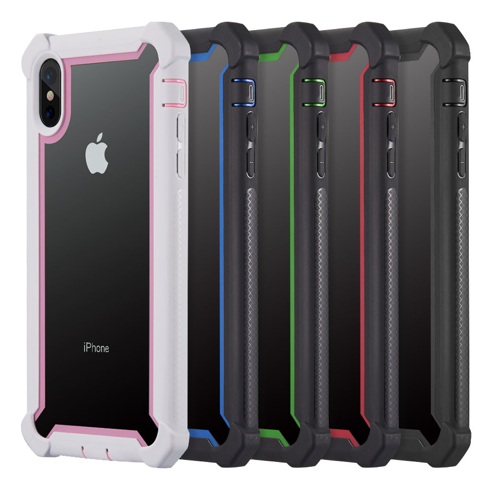 Vispro Rugged Hybrid Case Clear Acrylic Hard Back for Apple iPhone