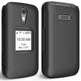 Grid Texture Case Slim Hard Shell Cover for Lively Jitterbug Flip 2 Phone, Flip2