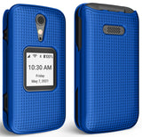 Grid Texture Case Slim Hard Shell Cover for Lively Jitterbug Flip 2 Phone, Flip2