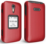 Grid Texture Case Slim Hard Shell Cover for Lively Jitterbug Flip 2 Phone, Flip2