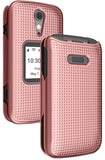 Grid Texture Case Slim Hard Shell Cover for Lively Jitterbug Flip 2 Phone, Flip2