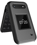 Grid Texture Hard Shell Case Cover for Nokia 2760 2780 Flip Phone (N139DL)