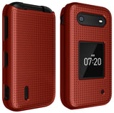 Grid Texture Hard Shell Case Cover for Nokia 2760 2780 Flip Phone (N139DL)