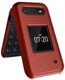 Grid Texture Hard Shell Case Cover for Nokia 2760 2780 Flip Phone (N139DL)