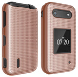 Grid Texture Hard Shell Case Cover for Nokia 2760 2780 Flip Phone (N139DL)