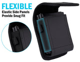 Black Leather Case Belt Clip Harness Pouch for Motorola RAZR Ultra Plus Z Flip 6