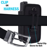 Black Case Pouch Belt Clip for Kyocera DuraXV Extreme, CAT S22, Sonim XP3plus 5G