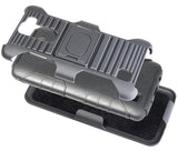 BLACK GRIP RING CASE + BELT CLIP HOLSTER STAND FOR LG TRIBUTE-5, TREASURE, K7