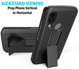 Hard Case Cover with Stand and Belt Clip Holster Combo for CAT S62 PRO Phone