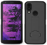 Slim Grid Texture Hard Shell Case Cover with Kickstand for CAT S62 PRO Phone