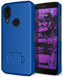 Slim Grid Texture Hard Shell Case Cover with Kickstand for CAT S62 PRO Phone