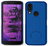 Slim Grid Texture Hard Shell Case Cover with Kickstand for CAT S62 PRO Phone