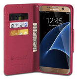 WHITE PINK INFOLIO WALLET CREDIT CARD CASH CASE STAND FOR SAMSUNG GALAXY S7 EDGE
