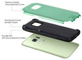 MINT MATTE SLIM DUO-SHIELD CASE RIBBED RUGGED COVER FOR SAMSUNG GALAXY S7 EDGE