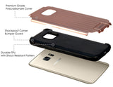 ROSE GOLD PINK MATTE SLIM DUO-SHIELD CASE COVER FOR SAMSUNG GALAXY S7 EDGE