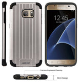 SILVER MATTE METALLIC SLIM DUO-SHIELD CASE COVER FOR SAMSUNG GALAXY S7 EDGE