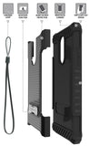 Tri-Shield Rugged Case Cover with Kickstand Lanyard Strap for LG Stylo 5