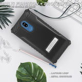 Tri-Shield Rugged Case Cover with Kickstand Lanyard Strap for LG Stylo 5