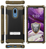 Tri-Shield Rugged Case Cover with Kickstand Lanyard Strap for LG Stylo 5
