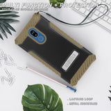 Tri-Shield Rugged Case Cover with Kickstand Lanyard Strap for LG Stylo 5