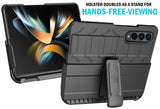 Rugged Case + Holster with Stand and S Pen Holder for Galaxy Z Fold 4