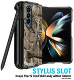 Rugged Case + Holster with Stand and S Pen Holder for Galaxy Z Fold 4