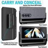 Rugged Case + Holster with Stand and S Pen Holder for Galaxy Z Fold 4