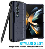 Rugged Case + Holster with Stand and S Pen Holder for Galaxy Z Fold 4