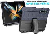 Rugged Case + Holster with Stand and S Pen Holder for Galaxy Z Fold 4