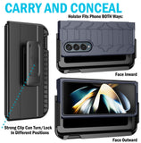 Rugged Case + Holster with Stand and S Pen Holder for Galaxy Z Fold 4