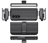 Rugged Case + Holster Belt Clip with Stand and S Pen Holder for Galaxy Z Fold 5