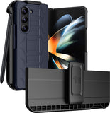 Rugged Case + Holster Belt Clip with Stand and S Pen Holder for Galaxy Z Fold 5