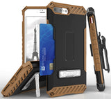 TRI-SHIELD CASE STAND CARD SLOT COVER STRAP BELT CLIP FOR iPHONE 8 PLUS, 7PLUS