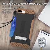 TRI-SHIELD CASE STAND CARD SLOT COVER STRAP BELT CLIP FOR iPHONE 8 PLUS, 7PLUS